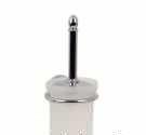 Toilet brush holder suspended wall mounted-chrome plated brass and satin glass-hand made product-spare parts available