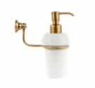 door dispenser for liquid soap-bath accessory to be fixed to the wall-bathroom complements hand-crafted brass-high quality