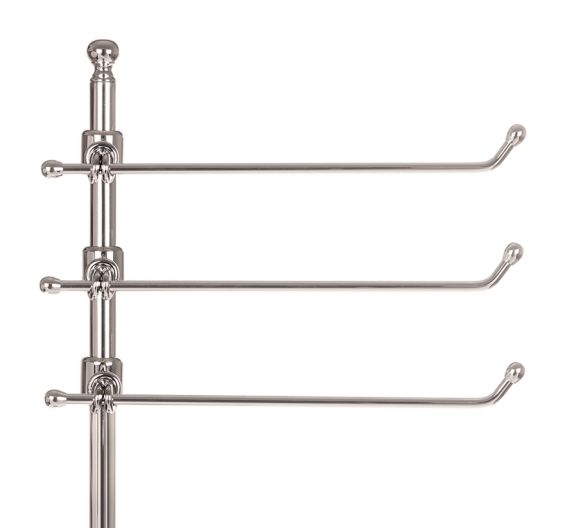 Standing paper towel holder, three straight arms brass chrome - brass - bronze- Line Weave bathroom accessories Italian high