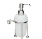 Dispenser for liquid soap in the white ceramic and knot pattern-bathroom Italian elegance and classicism-IdeArredoBagno