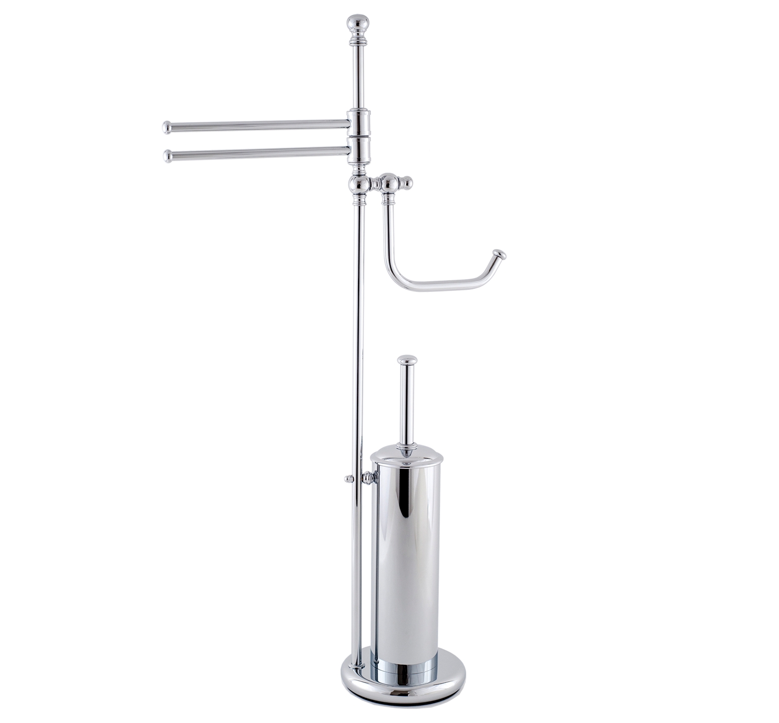 Planter scope, roll and wipes from chromed brass bidet - SPACE-SAVING PLANTAIN