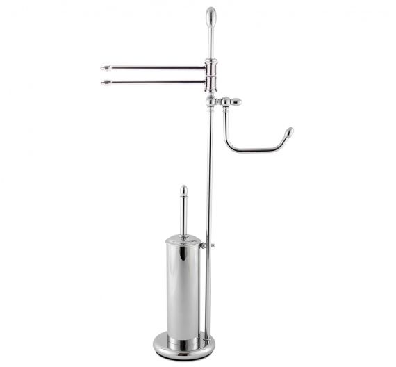 - STANDING BATHROOM TOILET BRUSH HOLDER, PAPER HOLDER AND TOWEL BAR - SAVE SPACE - BATHROOM FURNITURE MADE IN TUSCANY