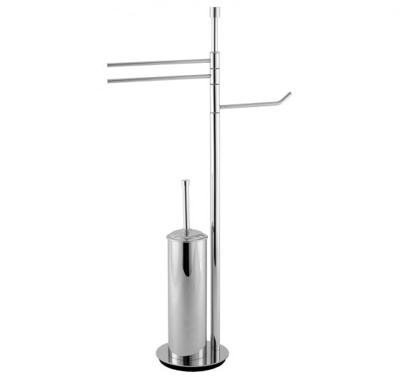 STANDING TOILET BRUSH HOLDER, PAPER ROLL AND TOWEL RACK-BATHROOM ACCESSORIES-MADE IN TUSCANY-LINE TO SAVE SPACE 