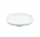 Porta sapone ovale in ceramica ricambio per accessori - diametro attacco 6,15 cm