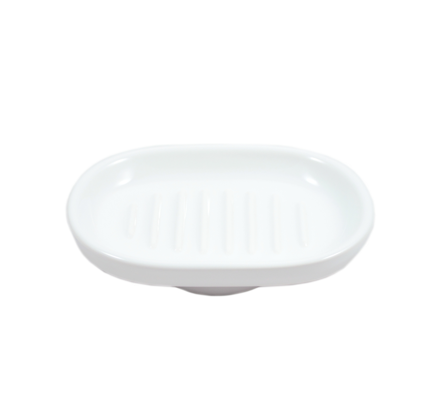 Porta sapone ovale in ceramica ricambio per accessori - diametro attacco 6,15 cm