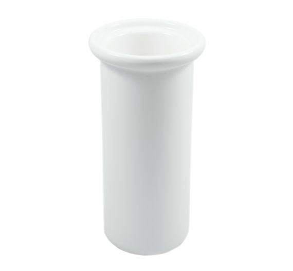 tube in white ceramic for toilet brush wc - bathroom accessories-spare - craft product, tuscan