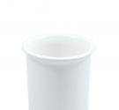 BIcchiere porta spazzolini da bagno in ceramica bianca - Prodotto italiano - dettaglio