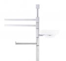 STANDING MULTIFUZIONE - PORT BRUSH, ROLL TOWELS AND SOAP - BATHROOM ACCESSORIES BRASS CHROME - LINE CUBE, SPACE-SAVING