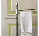 Squared brass free standing towel rack with toilet paper holder-bathroom furnitures IdeArredoBagno 