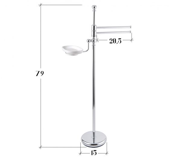 Paper towel holder and soap holder base, space-saving 