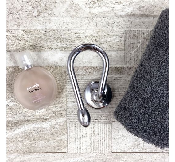 Gancio appendi asciugamani da bagno - fissaggio a parete con taselli in ottone cromato alta qualità stile shabby chic