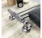 Paper towel holder from the bathroom - fixing lugs - rods rotatable - chrome plated brass - high quality bathroom