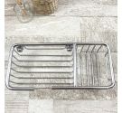 basket items and soaps for bath/shower chrome plated brass - easy to install with plugs and screws - brass antiruggi