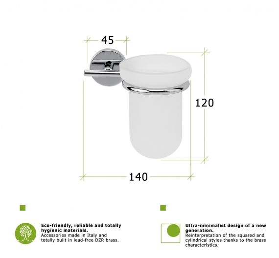 a toothbrush holder to the wall without holes - high-quality - general view