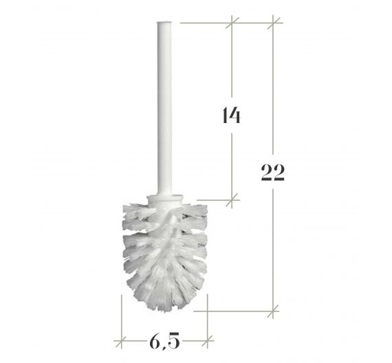 bristle replacement plastic for toilet brush wc - thread, universal, plastic, antibacterial Italian