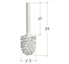 bristle replacement toilet brush - plastic antibacterial long - life- size accessory