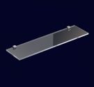 shelf satin glass clamps-square | L. 40 cm - Sp. 8mm