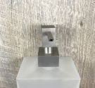 dispenser dosatore di ricambio per accessori bagno - forma quadrata - ottone nickel spazzolato per dispenser bagno