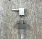 dispenser dosatore di ricambio per accessori bagno - forma quadrata - ottone nickel spazzolato per dispenser bagno