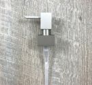 dispenser dosatore di ricambio per accessori bagno - forma quadrata - ottone nickel spazzolato per dispenser bagno