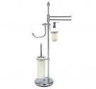 Bathroom furniture planter with paper door, bidet wipes, ceramic scope and dispenser - ONDA LINE