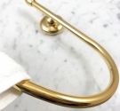 towel holder from wall - to- rod bent - line bathroom fittings brass chrome plated - fixing with dowels