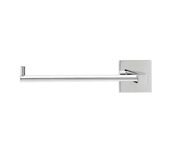 Left squared toilet paper holder - bath accessories made in Italy