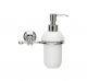 Dispenser in ceramica bianca sospeso a muro per arredo bagno - LINEA INTRECCIO