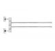 Porta salviette a due aste snodate per arredo bagno LH 36 x 13 cm - LINEA Q.UBI