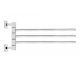 Accessorio bagno porta salviette snodato a tre aste rotabili  LH 36 x 16 cm - LINEA Q.UBI
