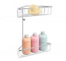 angular double brass shower wall basket - high quality glove holder - rust-free