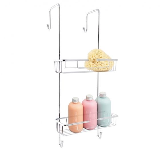 Contenitore porta oggetti da doccia, sapone, spugne, shampoo senza fori, da appendere al box doccia-personalizzazione-accessori-