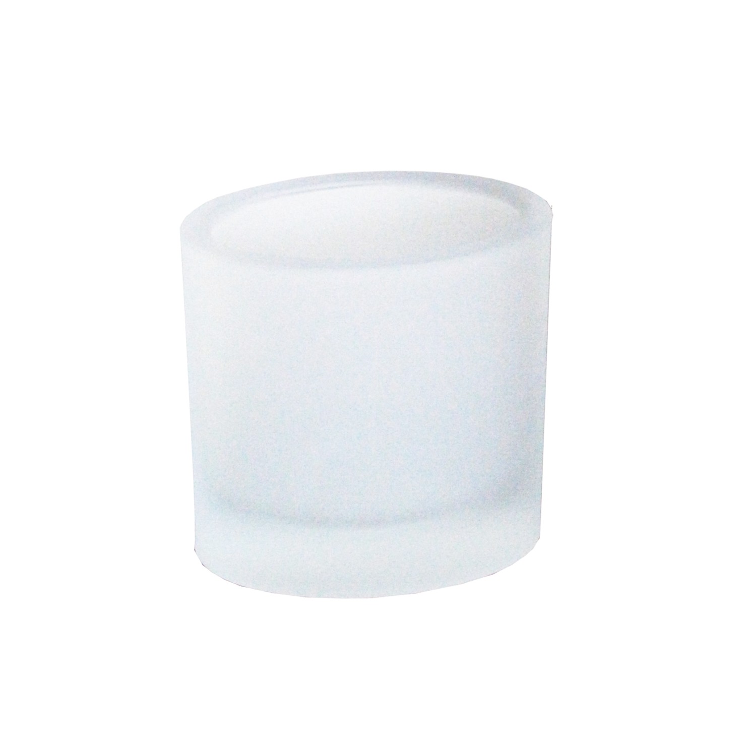 Bicchiere porta spazzolino denti - forma ovale in vetro satinato