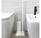 Libre-debout luminaire équipé de toilette avec porte-brosse et rouleau, accessoires matériel roulant. Meubles de salle de bain