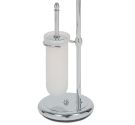 Standing paper towel holder, paper holder, toilet brush and soap dish in satin glass and high quality - LINE WAVE