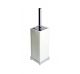 White ceramic bathroom door and chrome brass base