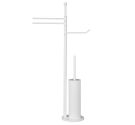 STANDING TOILET BRUSH HOLDER, PAPER ROLL AND TOWEL RACK-BATHROOM ACCESSORIES-MADE IN TUSCANY-LINE TO SAVE SPACE 