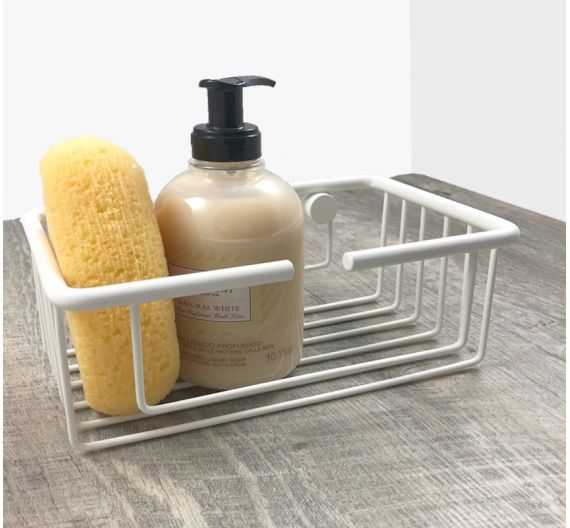 Shower shelf - soap sponge holder in chromed brass to be fixed to the wall