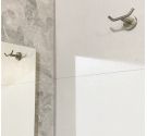 gancio porta accappatoio a parete-handmade in italy - colore nickel spazzolato opaco personalizziamo il tuo bagno