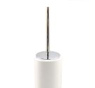 White ceramic toilet brush holder from the ground, chrome | bathroom Furniture Minimalist