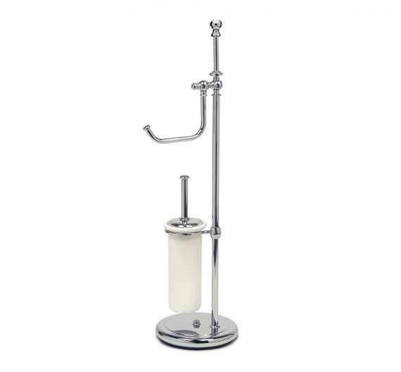 - Standing bathroom toilet brush holder in frosted glass and the door card from the classic - LINE SPRING