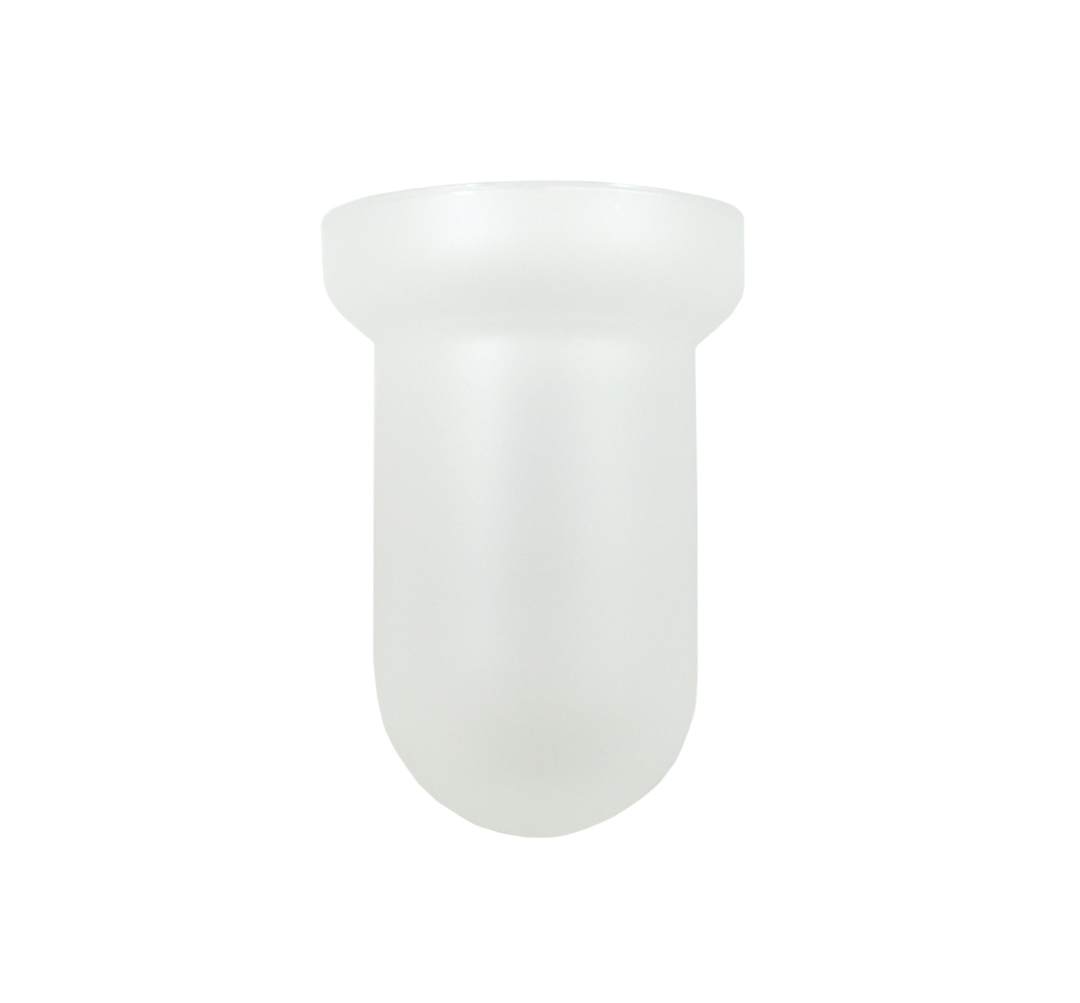 Bicchiere porta spazzolini di ricambio in vetro satinato per bagno diametro 6 cm