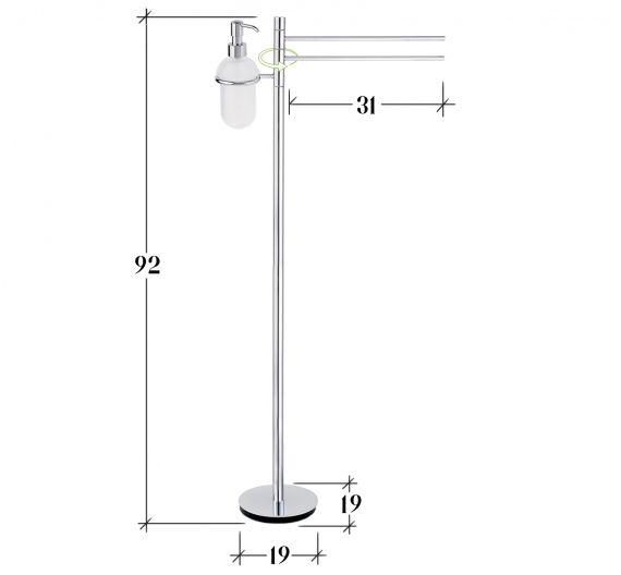 PORTE-SERVIETTES LAVABO AVEC DISTRIBUTEUR