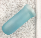 Tubo per scopino in vetro satinato azzurro blue ricambi per accessori da bagno - piantane e complementi d'arredo alta qualità