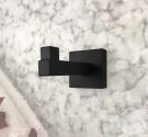 appendino porta asciugamano per arredamento da bagno in ottone alta qualità colore su misura nero opaco - black matte design