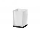 Squared frosted glass toothbrush holder squared shape - LINE CUBE