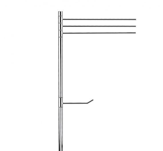 Porte-serviettes et porte-papier toilette sur pied de lit de style minimaliste, moderne et fuznionale meubles de salle de bains