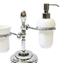 Complementi e accessori per il bagno in stile classico set completo porta dispenser in ceramica e porta spazzolini-qualità e des