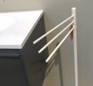 Piantana da bagno porta salviette stile minimal bianco opaco garanzia anti-ruggine base salvaspazio alta qualità