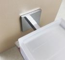 Porta sapone a parete da fissare con colla biadesiva tenuta garantita accessori bagno alta qualità